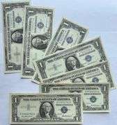 Seven CHCU $1 1957 Silver Certificatesd