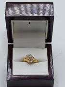 14k yellow gold diamond wedding band, size 7.5 -4.5 gr