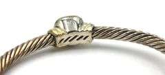 David Yurman 2-tone cable Noblesse amethyst cuff