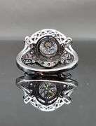 Beautiful 14 Kt White Gold Plate 3.25 Ct White Lab Simulated Diamond Ring