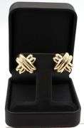 14kt Yellow gold X earrings