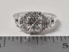 CZ Gemstone Ring in Sterling Silver