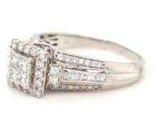 10kt White gold Invisible set diamond engagement ring