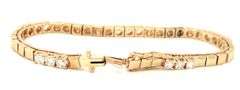 14kt Yellow gold 2ctw diamond station link bracelet