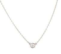 Tiffany & Co. Elsa Peretti Diamonds by the Yard 0.14ct Single Diamond Necklace in Platinum