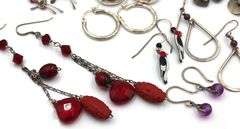 Group lot of Vintage 925 sterling silver earrings