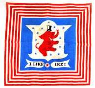 Vintage Presidential "I Like Ike" Hanky