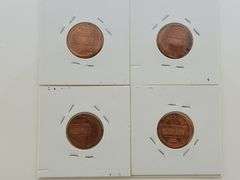 1998-2001 Lot of (4) Off Center Error Cents