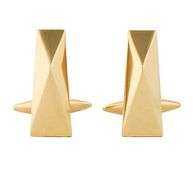 Versace Polished Geometric Cufflinks in 18K