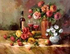 Still-Life Oil Painting Signed by the Artist Simon