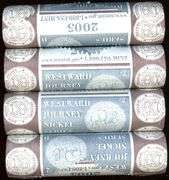 4 Bank Wrapped Rolls of Bison Nickels: 2005 & 2005-D