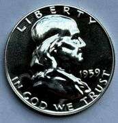 Sharp Proof 1959 Franklin Half