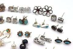 Group lot of Vintage 925 sterling silver earrings