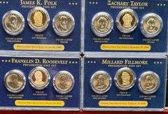 Cased Presidential Dollar Set