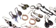 Group lot of vintage 925 sterling silver earrings