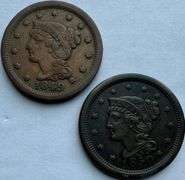 1849 1850 Large Cents