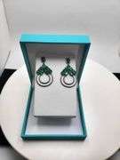 Handmade Elegant Earrings with 6.0ct Natural Colombian Emeralds & 1.00ct Diamond Accents