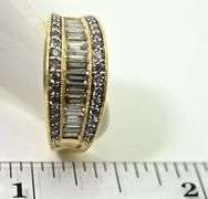 Elegant 14K Yellow Gold Channel-Set Baguette Diamond Ring