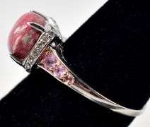 Thulite Gemstone Ring in Sterling Silver