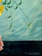Exclusive Jacques Genevraie-Thiebsart Original Oil Flowers Framed