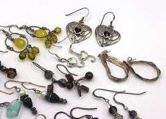 Group lot of Vintage 925 sterling silver earrings