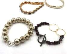 Group lot of 6 Vintage 925 sterling silver bracelets