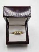 10k yellow gold diamond band, size 7.5 -5.8 gr