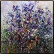 Textured Impressionist French Lavender Garden Painting