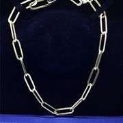 14K Yellow Gold Paper Clip Link Chain