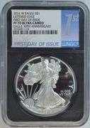 Special 2106-W Lettered Edge First Day of Issue $1 Eagle. NGC PF70 UC