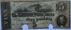 $% CSA April 6 1863 Series Cancelled Note