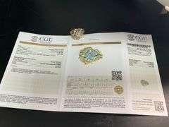 CERTIFIED 14K YELLOW AND WHITE GOLD DIAMOND RING