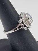 Beautiful 14 Kt White Gold Plate 3.25 Ct White Lab Simulated Diamond Ring