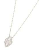 New 1.44ctw Asscher Oval and Round Diamond Clover Frame Pendant Necklace in 18K