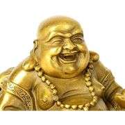 Brass Laughing Buddha of Wealth, Happiness & Good Luck