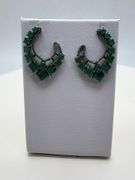 Handmade Elegant Earrings with 7.0ct Natural Colombian Emeralds & 1.5ct Diamond Accents