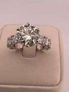 CERTIFIED BRAND NEW 14K WHITE GOLD DIAMOND ENGAGEMENT RING . 8.53 CARATS
