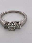 CERTIFIED LADIES PLATINUM AND DIAMOND RING