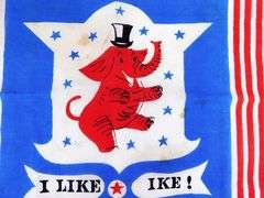 Vintage Presidential "I Like Ike" Hanky