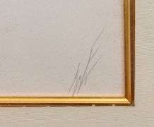 Highly Collectible Erte Signed Serigraph Symphny in Black