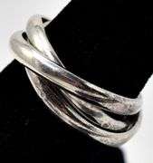 Three Hoop Stackable Ring in Sterling Silver