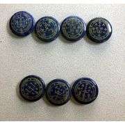 7-Piece Lapis Lazuli Engraved Archangel Palm Stones
