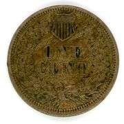 1862 Copper-NIckel Indian Head Cent in XF