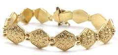 Pretty 14K YG Fancy Stampatto Bracelet