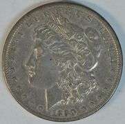 Original AU 1890-CC Morgan Silver Dollar. Key date
