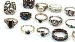 Group lot of 19 Vintage 925 sterling silver rings