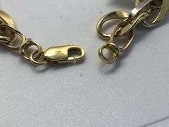 14K Three-Tone Gold Vintage Link Bracelet