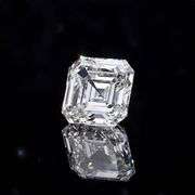 Sparkling Huge 6.75 Ct Sparkling White Asscher Cut Simulated Diamond Solitaire