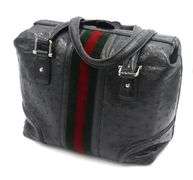 Vintage Gucci Treasor Boston Ostrich Bag