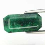 Rich green 3.49ct octagon cut Zambian Emerald